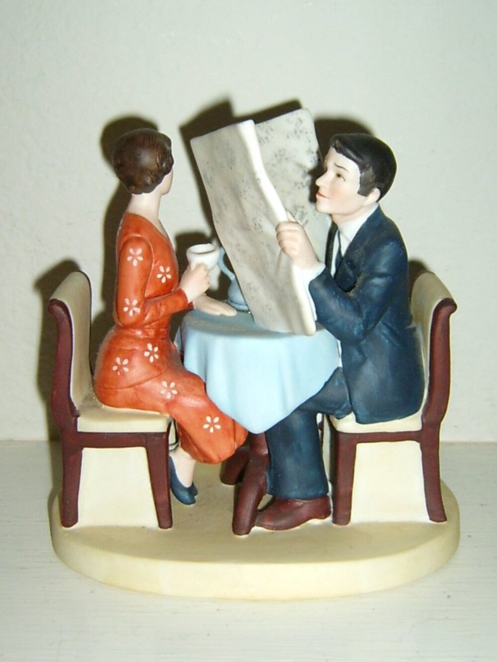 Norman Rockwell, Breakfast Conversation, Figurine, VGUC